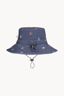 Hats|Toshi Boys Turtle Island Swim Sunhat Navy