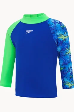 Rashies & Sunsuits|Rashies & Sunsuits|Speedo Boys Under The Sea Suntop Green/blue
