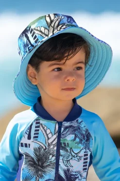 Hats|Salty Ink Boys Urban Reversible Sunhat Jungle