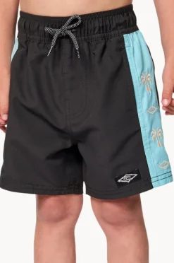 Boardshorts|Rip Curl Boys Wave Dayz Panel Volley Boardshort Washed Black