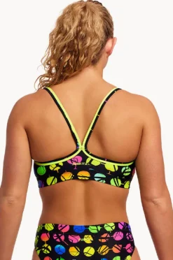 Bikini Tops|Funkita Broken Circle Sports Top Broken circle black/multi