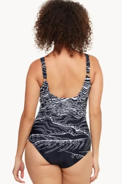 One Pieces|Togs Swimwear Budapest Binded Square Neck One Piece Black/white