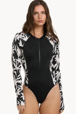 Rashies & Sunsuits|Billabong By My Side Sunsuit Black/White