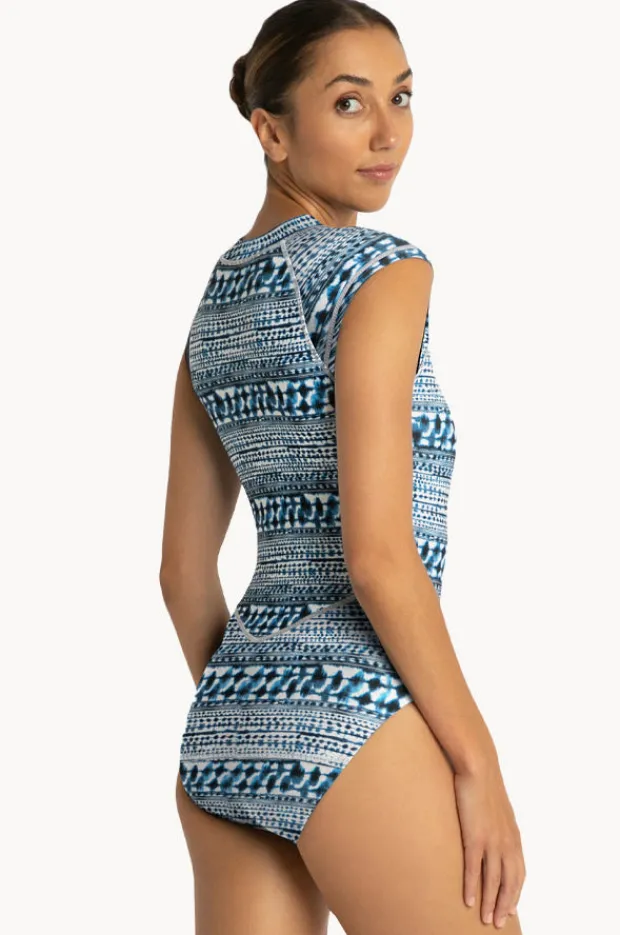 Rashies & Sunsuits|Sunseeker Byron Bay Seasport Cap Sleeve Sunsuit Ink