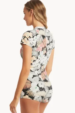 Rashies & Sunsuits|Sea Level Calypso Boyleg Sunsuit Charcoal