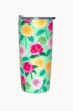 Drinkware|Drinkware|Annabel Trends Camellias Smoothie Tumbler Mint