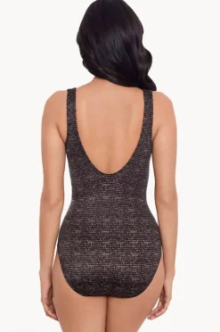 One Pieces|Miraclesuit Cappadocia Criss Cross Escape One Piece Black/Brown