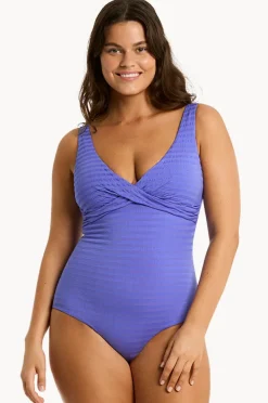 One Pieces|Sea Level Capri Cross Front One Piece Iris