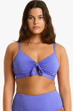Bikini Tops|Sea Level Capri DD/E Cup Tie Front Bralette Iris