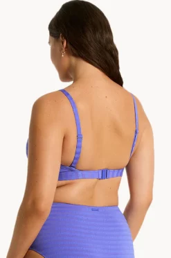 Bikini Tops|Sea Level Capri DD/E Cup Tie Front Bralette Iris