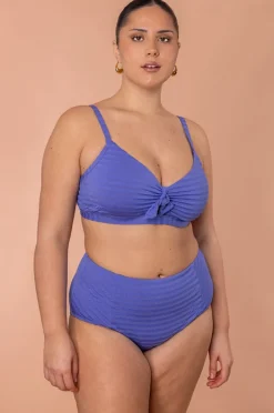 Bikini Tops|Sea Level Capri DD/E Cup Tie Front Bralette Iris
