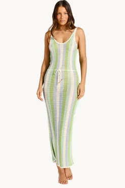 Dresses|Tigerlily Capri Mara Midi Dress Green/blue