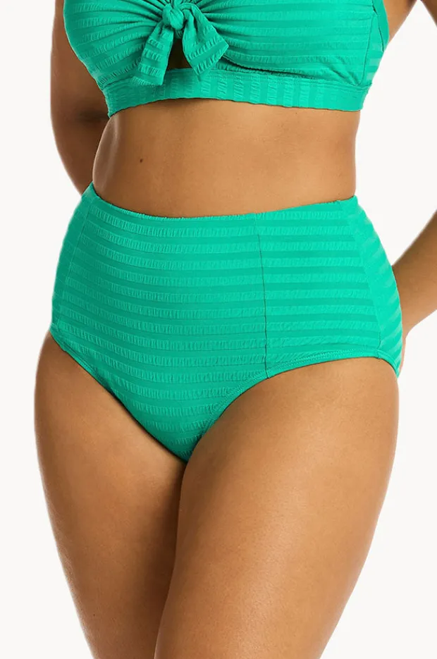 Bottoms|Sea Level Capri Panelled High Waist Pant Evergreen