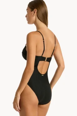 One Pieces|Sea Level Caracus Balconette Bra One Piece Black