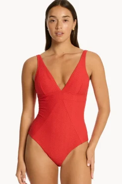 One Pieces|Sea Level Caracus Scoop Back Panel Line One Piece Spice