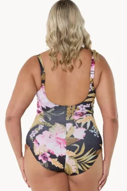 One Pieces|Capriosca Caribbean Tank One Piece Black/pink
