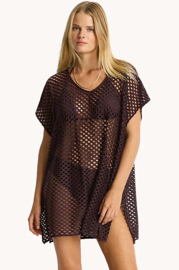 Overswim|Sea Level Castaway Kaftan Cocoa