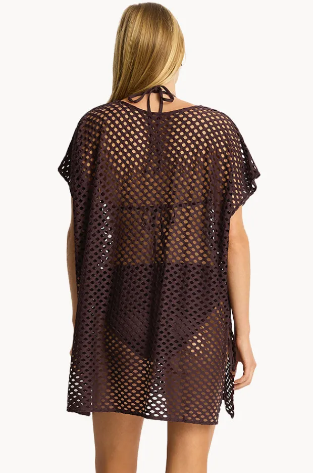 Overswim|Sea Level Castaway Kaftan Cocoa