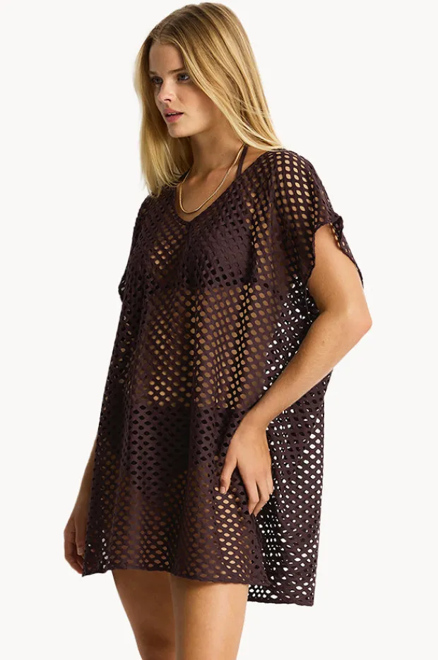 Overswim|Sea Level Castaway Kaftan Cocoa