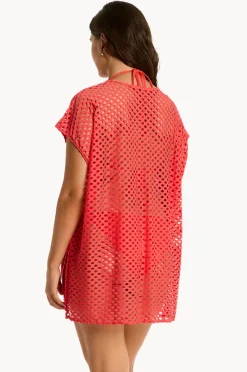 Overswim|Sea Level Castaway Kaftan Flame