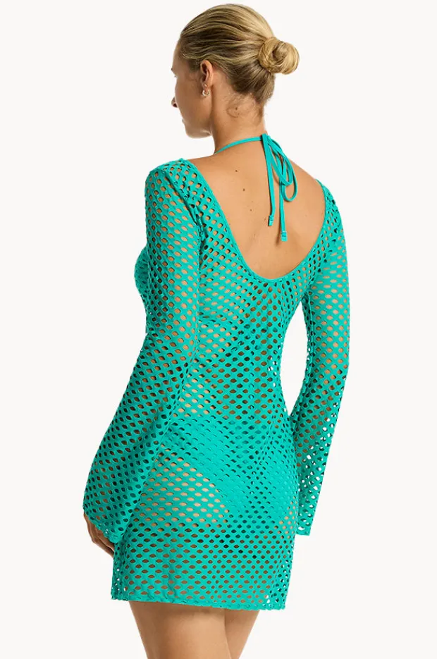 Dresses|Sea Level Castaway Mesh Cover Up Evergreen
