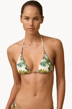 Bikini Tops|Monte u0026 Lou Catalina Avoca Slide Tri White/green