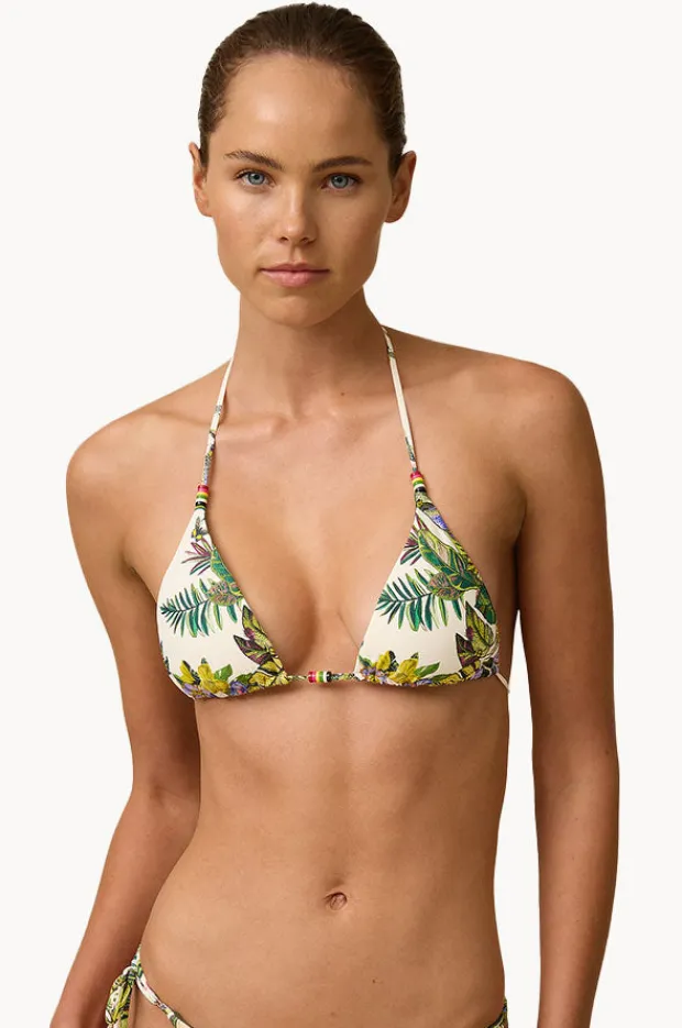 Bikini Tops|Monte u0026 Lou Catalina Avoca Slide Tri White/green