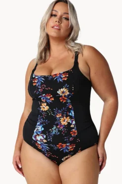 One Pieces|Capriosca Catalina Tank One Piece Black/multi