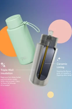 Drinkware|Drinkware|Frank Green Ceramic Drink Bottle 1L Mint