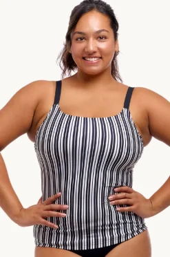 Tankini Tops|Funkita Chain Gang Scoop Neck Tankini Separate Black/white