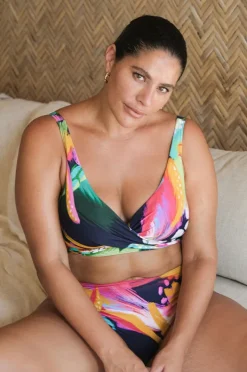 Bikini Tops|Artesands Chelona Delacroix Cross Front Bra Navy