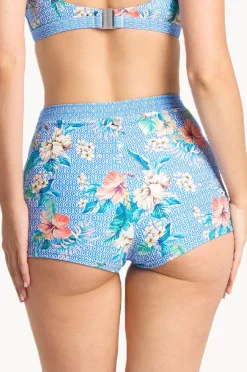 Bottoms|Sunseeker Chilio High Waisted Boyleg Blue