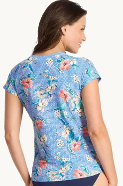 Rashies & Sunsuits|Sunseeker Chilio Short Sleeve Suntop Blue