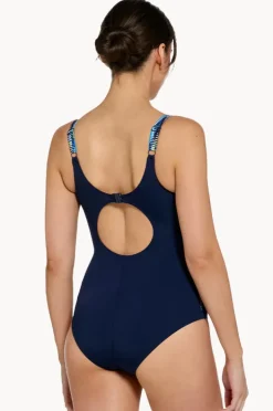 One Pieces|Zoggs Circus Ankor Clipback One Piece Navy/blue