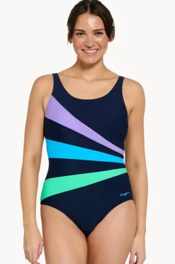 One Pieces|Zoggs Circus Sandon Adjustable Scoopback One Piece Navy/Multi
