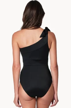 One Pieces|Une Piece Classic One Shoulder One Piece Black