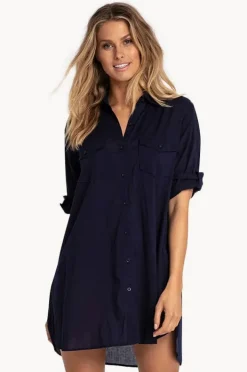 Tops|Jantzen Classic Plain Longline Shirt Ink