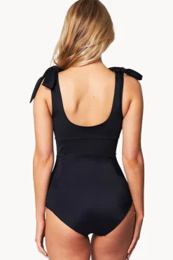 One Pieces|Une Piece Classic Square Neck One Piece Black