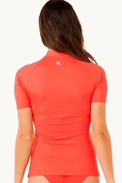 Rashies & Sunsuits|Rip Curl Classic Surf Short Sleeve Suntop Red