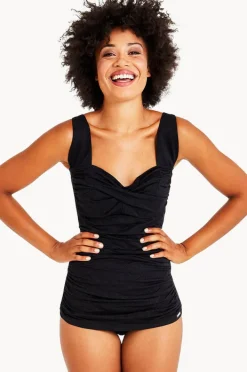 One Pieces|Capriosca Classique Retro One Piece Black