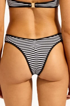 Bottoms|Seafolly Clubhouse Scoop High Cut Rio Pant Black