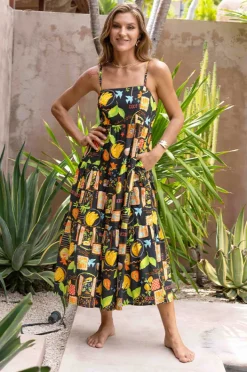 Dresses|Go Girl Coco Vacay Ellie Midi Dress Midnight