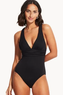 One Pieces|Seafolly Collective Cross Back One Piece Black