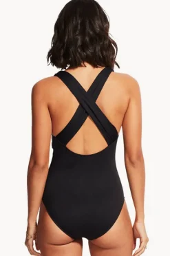 One Pieces|Seafolly Collective Cross Back One Piece Black
