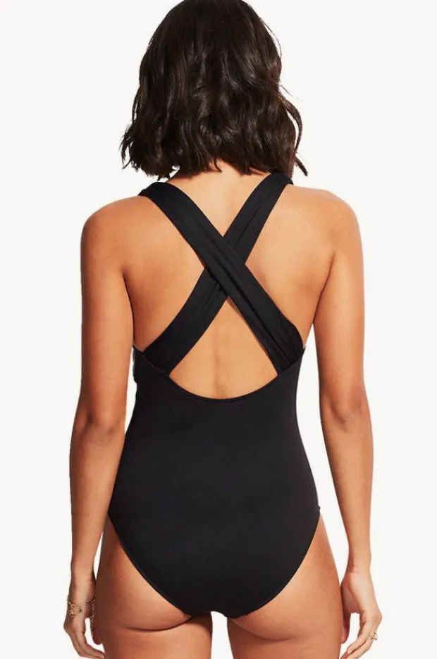 One Pieces|Seafolly Collective Cross Back One Piece Black