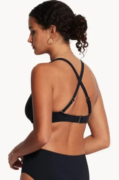 Bikini Tops|Seafolly Collective DD Cup Scoop Neck Halter Black