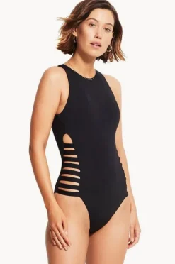 One Pieces|Seafolly Collective Multi Strap One Piece BLACK