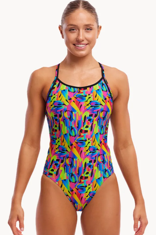 One Pieces|Funkita Colour Funk Diamond Secure One Piece Black/multi