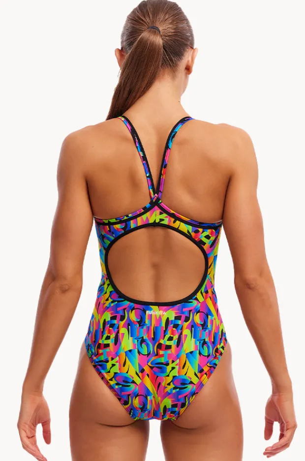 One Pieces|Funkita Colour Funk Diamond Secure One Piece Black/multi
