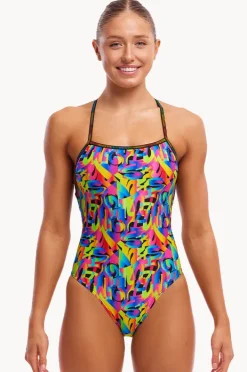 One Pieces|Funkita Colour Funk Strapped In One Piece Black/multi